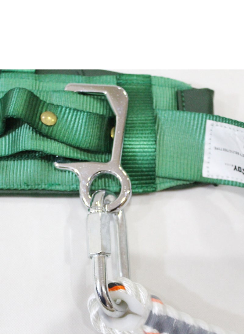 Kingroy safety belt, for climbing protection, heavy duty model, with rope, with grop garb, with safety lock hook - Image 3