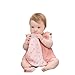 Cheeky Chompers Comfortchew Baby Lovey with Silicone Teether Sensory Tags Soft Fleece Material Attachable Loop Machine Washable Rainbow Rose - Image 2