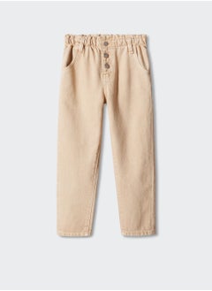 Kids Straight Fit Paper Bag Jeans