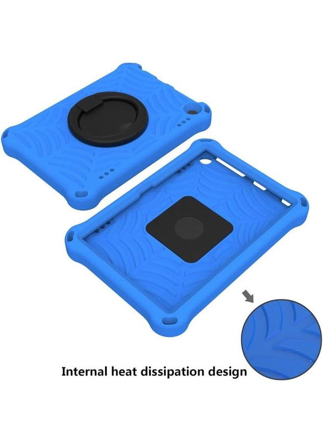 erorex - For Fire Hd 8 And Plus Kids Case 2020 2022 Spider Web Pattern Eva Foam With Ring Handle Stand And Shoulder Strap Tablet Case For Kindle Fire Hd 8 Kids And Kids Pro Tablet 10Th 12Th Gen Blue - Image 1