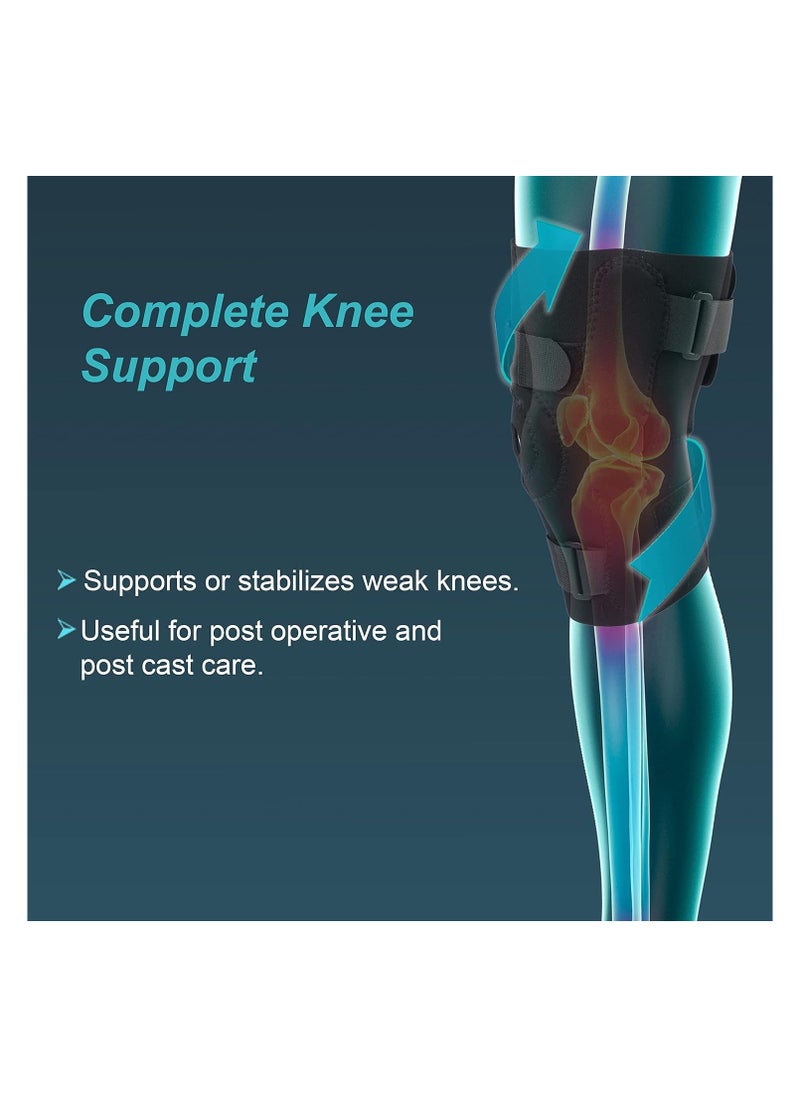 Tynor TYNOR Knee Wrap Hinged (Neo), Black, Medium, 1 Unit  - Image 3