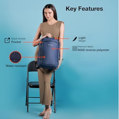 Nasher Miles Alexandria Plus Hard-Sided Polypropylene 20 inch with Queens Backpack & Dock Toiletry Kit | Travel Accessory for Men & Women (Blue) - Image 5