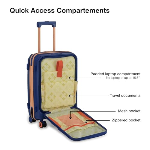 Nasher Miles Alexandria Plus Hard-Sided Polypropylene 20 inch with Queens Backpack & Dock Toiletry Kit | Travel Accessory for Men & Women (Blue) - Image 3