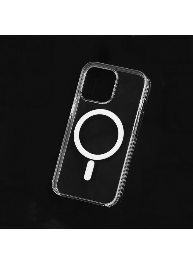 غطاء هاتف شفاف مقاوم للصدمات من مادة TPU الواقية من الصدمات لغطاء الهاتف المغناطيسي الشفاف لهاتف iphone 16 PRO (6.3 بوصة)