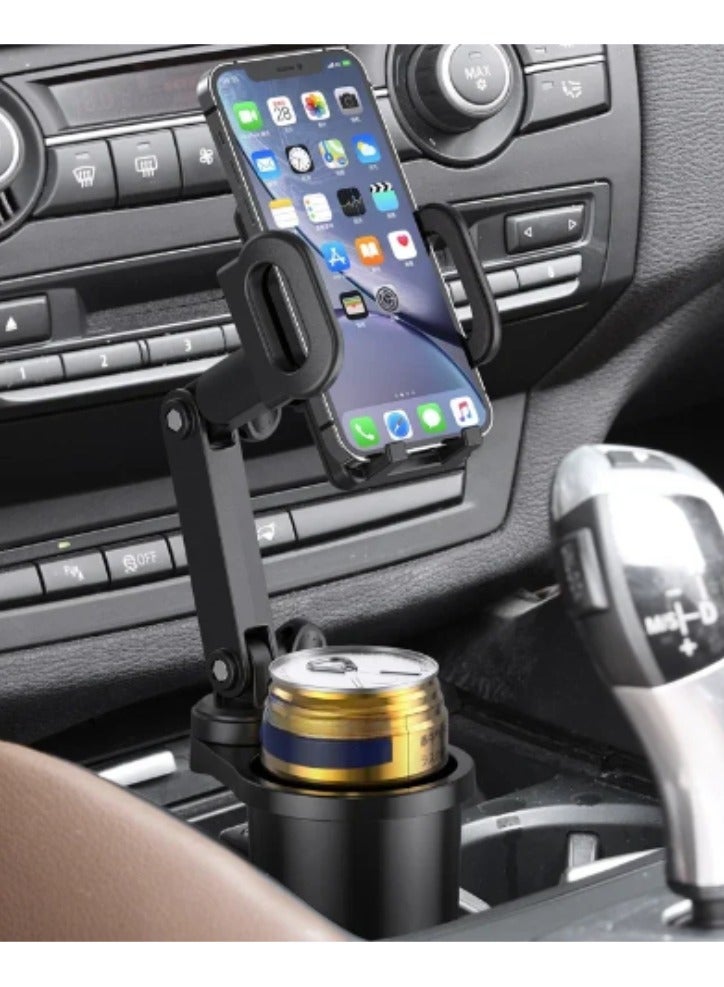 Car Cup Holder Expander with Cell Phone Mount  Phone Holder 360 Rotation Cup Holder Expander Smartphone Mount Auto Interior Accessories  - Image 5