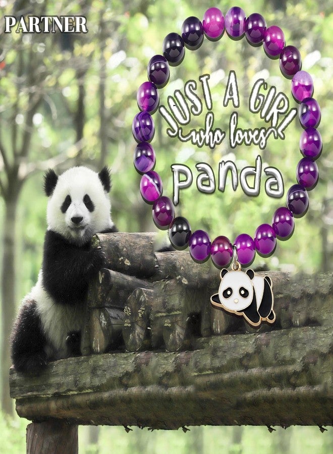 بارتنر هدايا عيد ميلاد وكريسماس ملهمة للنساء من بارتنر باندا، أساور فريدة من نوعها مصنوعة من الخرز والأحجار الطبيعية للنساء، مجوهرات حيوانية ذات معنى لمحبي الباندا (باندا مستلقية)... - Image 5