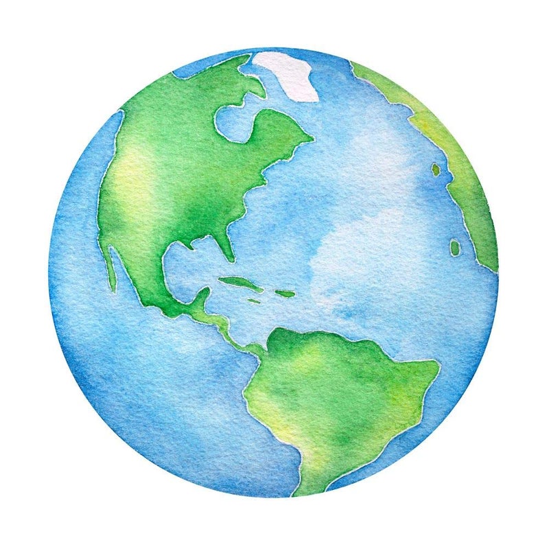 5 Ace 5 Ace Planet Earth water color sticker postersave environmentNO plasticsave earthsize12x18 inchmulticolor