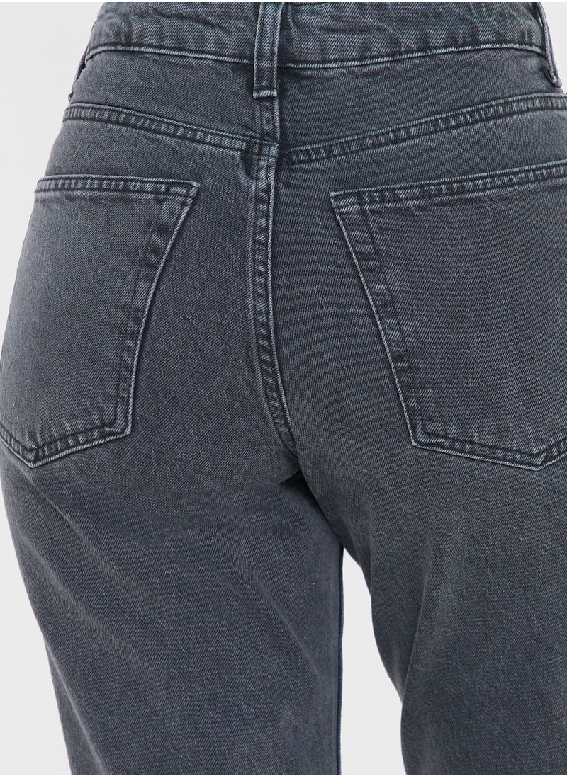 TOPSHOP - High Waist Straight Jeans - Image 1