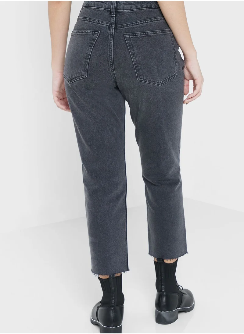 TOPSHOP High Waist Straight Jeans