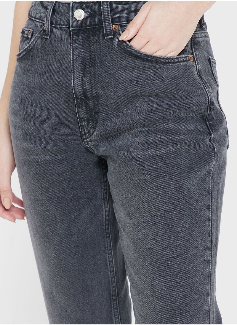 TOPSHOP - High Waist Straight Jeans - Image 1
