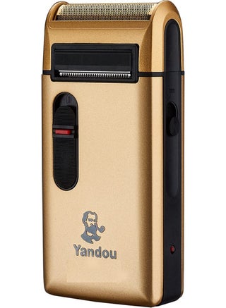 Chin Smoothing Machine For Men by Styleader and yandou, with 24K Gold Coated Foil Blade and Popup Beard Trimmer, Rechargeable Electric Razor for Men - Gold - pzsku/Z9BF43E2C624C5F699A0EZ/45/_/1704186706/e7bf564a-fccc-43d7-9e9b-bcd0d043f3e9