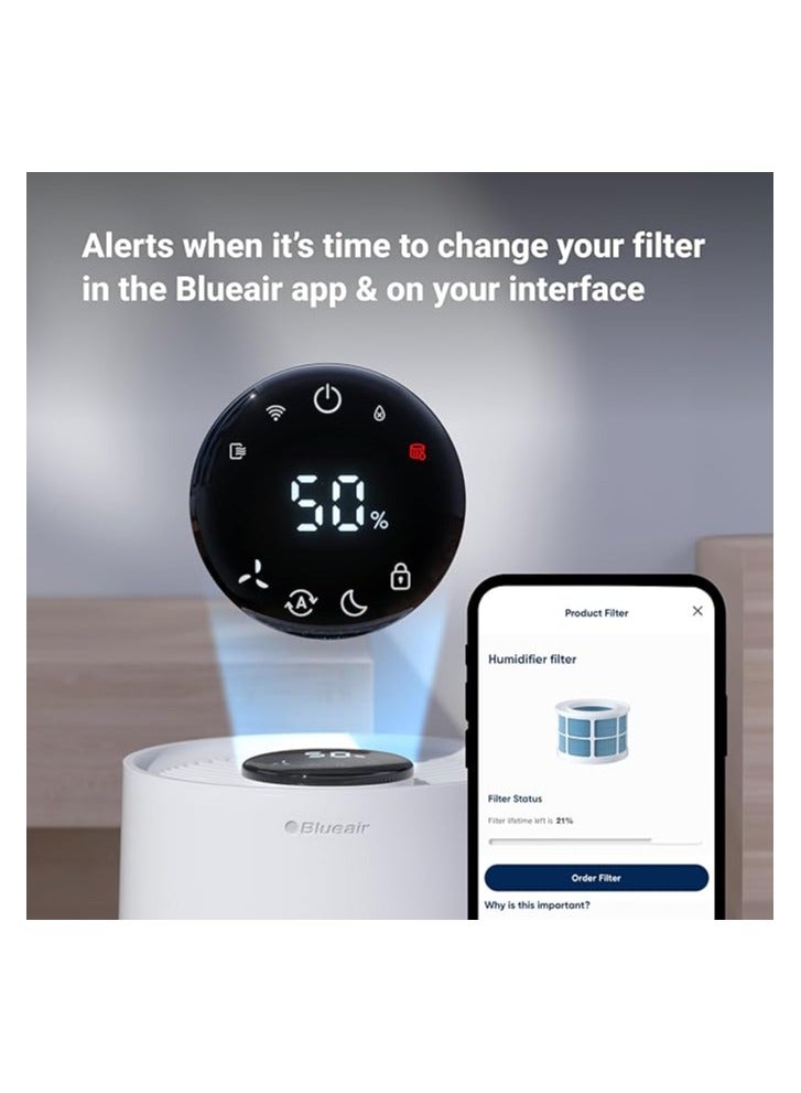 بلو إير فلتر استبدال من Blueair | فلتر استبدال أصلي لجهاز ترطيب الهواء InvisibleMist™ H35i، مضاد للميكروبات، طويل الأمد، للاستخدام من 6 إلى 9 أشهر – قطعة واحدة - Image 3