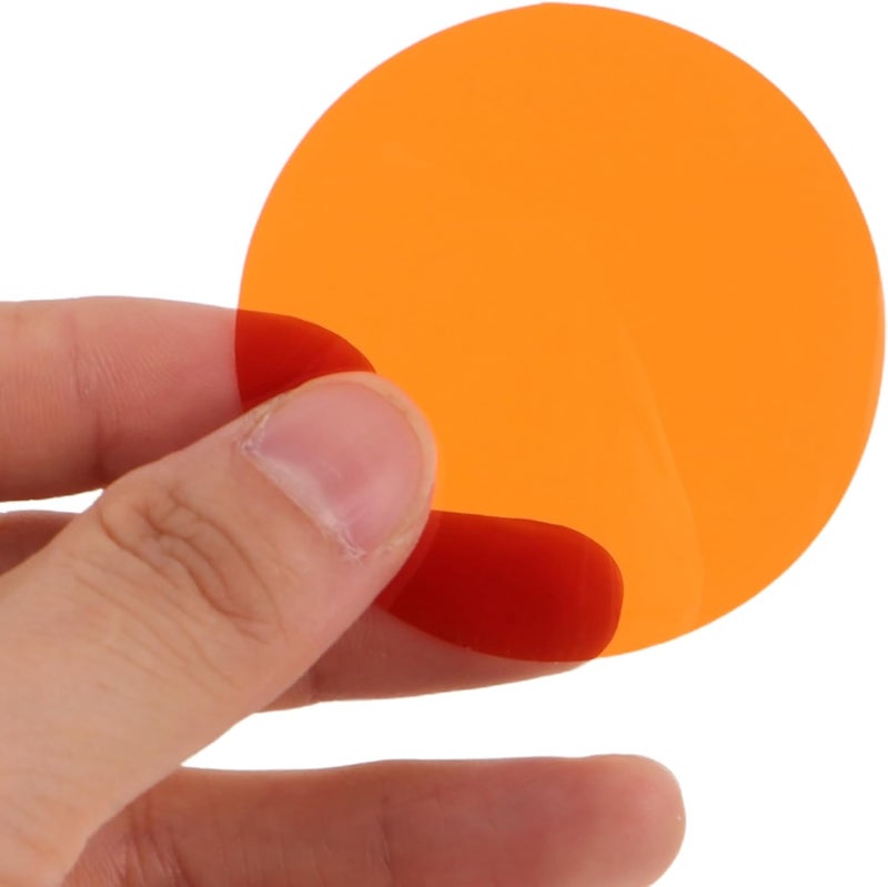 Angoily 20pcs Warm Light Filter Film Sheets 2.6 Inch Adhesive Gel Light Filter Kit for Atmosphere Lamps Downlight Color Correction Stickers for Home and Classroom Lighting - Image 4