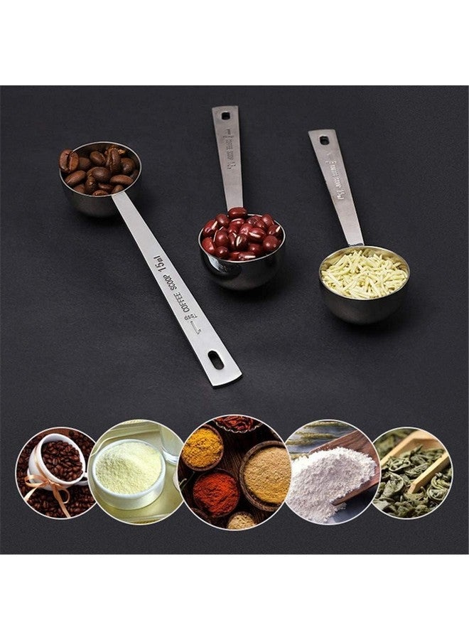 Jasni Stainless Steel 1 Tablespoon Measuring Coffee Scoop Spoon, Set of 3 - Image 5