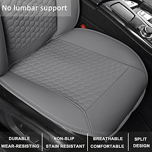 Black Panther غطاء مقعد السيارة بلاك بانثر، قطعة واحدة واقي مقعد السائق بدون جوانب، يناسب 95% من المركبات، بدون دعم قطني (رمادي) - Image 2