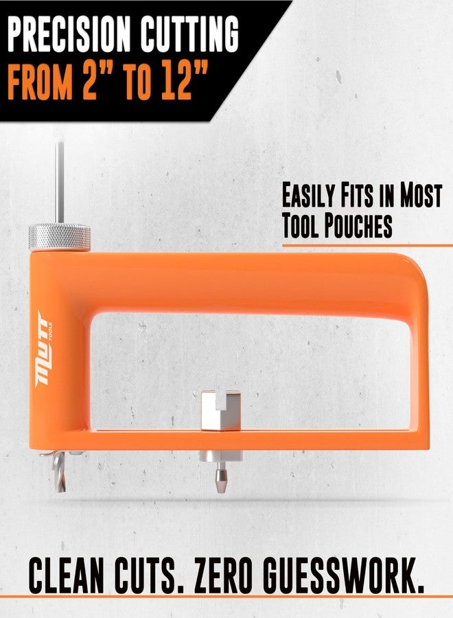 AMERICAN MUTT TOOLS قاطع ثقوب قابل للتعديل من Mutt Tools للمعادن - يقطع ثقوبًا مقاس 2-12 بوصة في الفولاذ مقاس 24 والفولاذ المقاوم للصدأ مقاس 26 - أداة شديدة التحمل لأنظمة التدفئة والتهوية وتكييف الهواء وأعمال القنوات والتركيبات الكهربائية والأسقف - Image 3