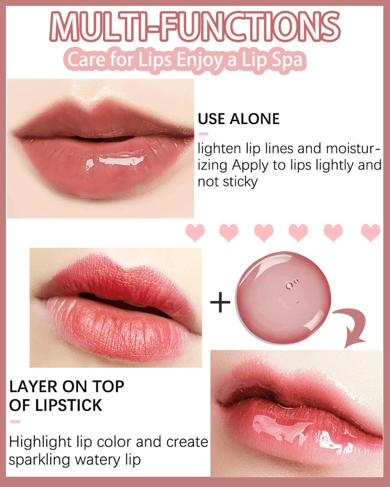 LYSdefeu Plumping Lip Glow Oil,Hydrating Tinted Lip Oil Gloss,Glow Reviver Lip Oil,Long Lasting Moisturizing Clear Lip Plumper Oil Tint for Lip Care Dry Lip,Christmas Makeup Gift for Women (#012 Rosewood) - Image 3