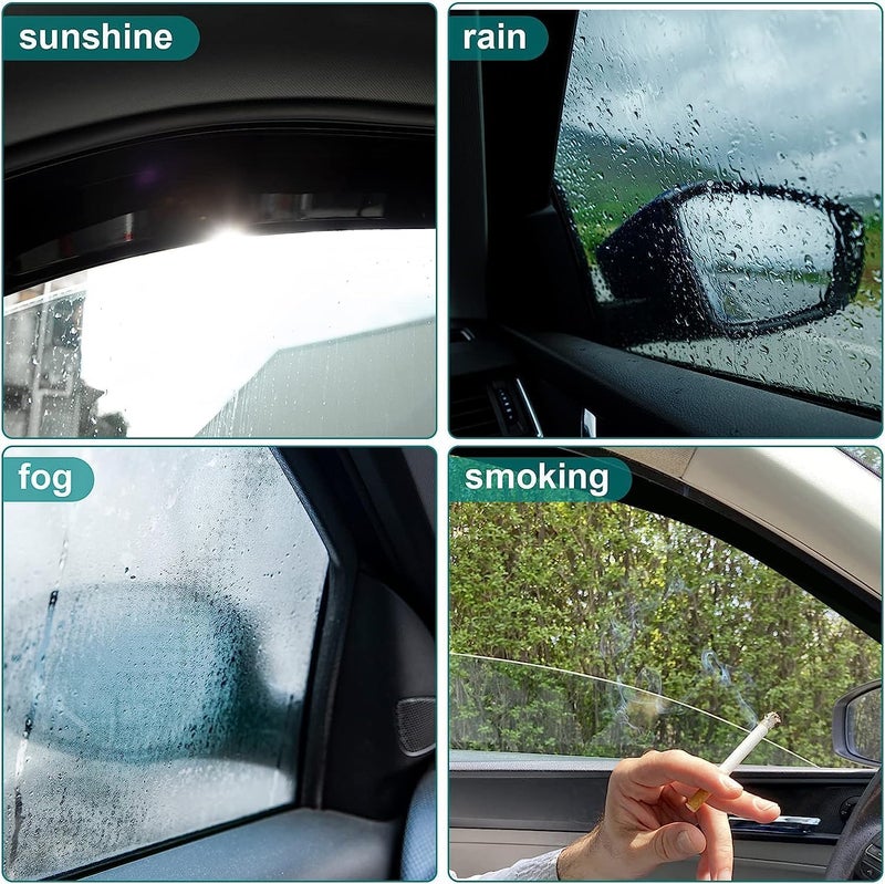 JHCHAN Compatible with Ford Ranger 2023 2024, Wind Deflectors for T9 Ranger Raptor Wildtrak XL XLT Double CAB, Suitable compatible with ford Raptor Accessories (Car Window Rain Guard Shield Visor) - Image 5