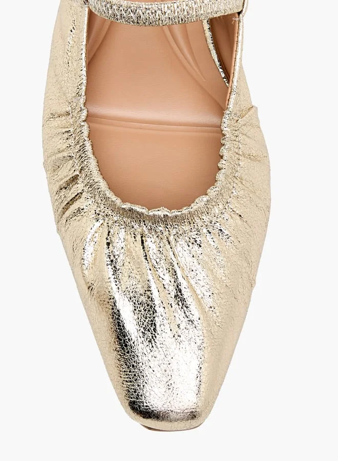 Celeste Women's Textured Slingback Shoes with Elasticated Strap