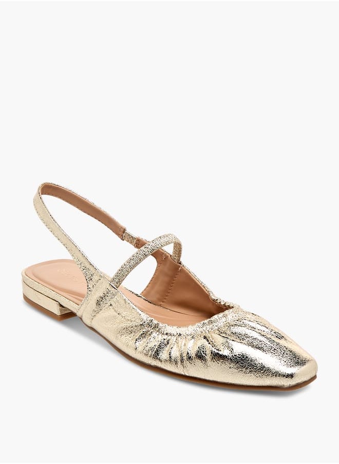 Celeste Women's Textured Slingback Shoes with Elasticated Strap  - Image 2