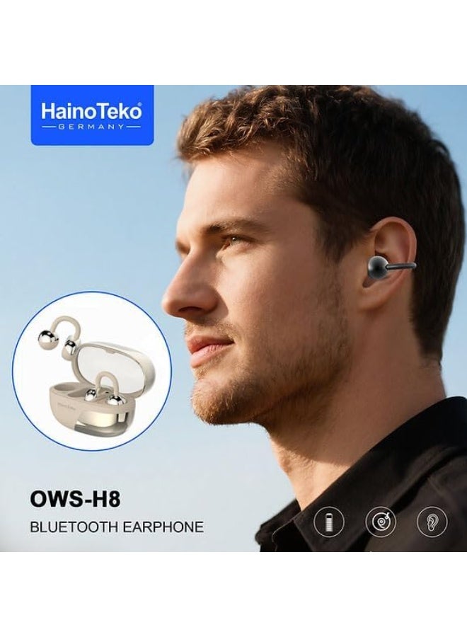 Haino Teko OWS-H8 Bluetooth 5.4 Ear Clip Earbuds – Long Battery, All-Day Comfort - Image 3
