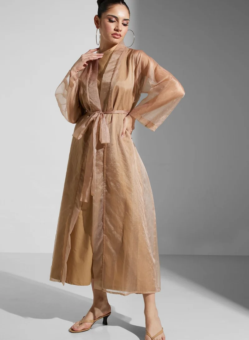 SINOIR Mesh Detail Abaya