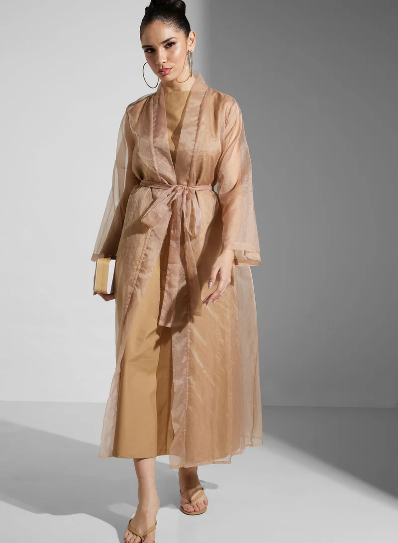 SINOIR Mesh Detail Abaya