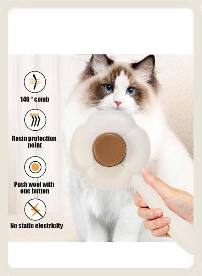Cat Grooming Brush, Cat Hair Cleaner Brush, Pet Hair Cleaner Brush Self Cleaning, Pet Hair Remover, Sunflower Shape, Brush Hair Removal on - Image 3