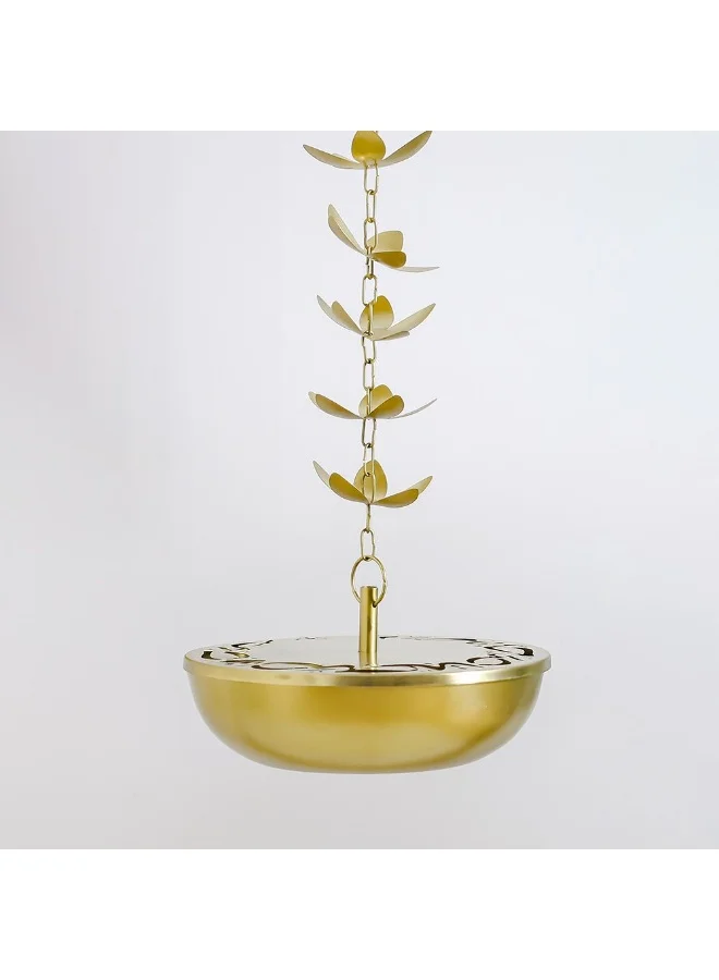 دانوب هوم Danube Home Afreen Calligraphic Pillar Bakhoor Burner - (25.5X25.5X66.5 Cm) Elegant Multi-Color Iron & Matt Brass Incense Holder Home Fragrance Decor For Serene Atmosphere Perfect Gift Idea