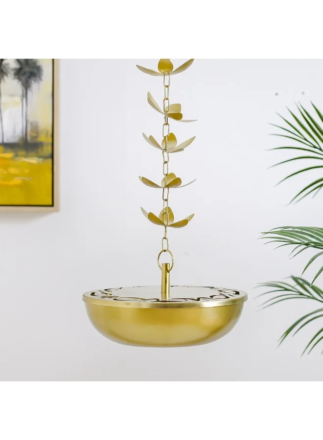 دانوب هوم Danube Home Afreen Calligraphic Pillar Bakhoor Burner - (25.5X25.5X66.5 Cm) Elegant Multi-Color Iron & Matt Brass Incense Holder Home Fragrance Decor For Serene Atmosphere Perfect Gift Idea