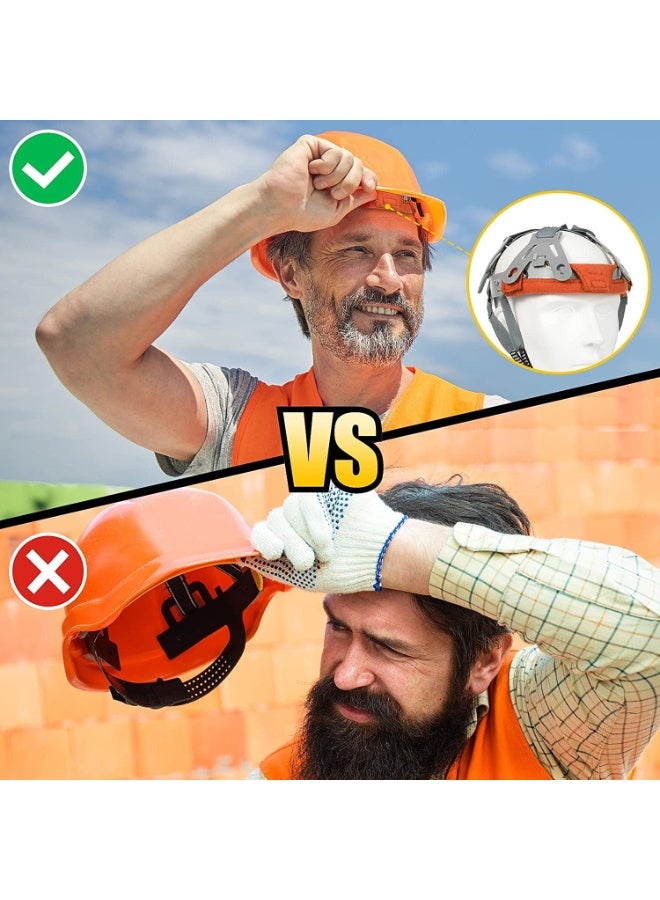 2Pcs Hard Hat Sweatband Liners Helmet Welding Antiperspirant Belt Sweatband Air Cushion Sweatband Helmet Comforter Pad,Orange  - Image 3