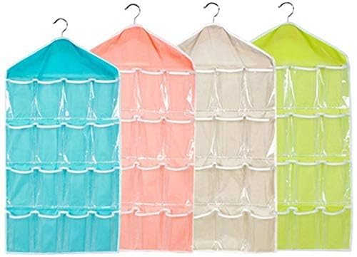 ATOOZED Wall Mounted 16 Grid Storage Bag for Clothing Accessories Small Gadgets Slippers Toys Organizer 80 X 42 cm Multicolor - Image 1