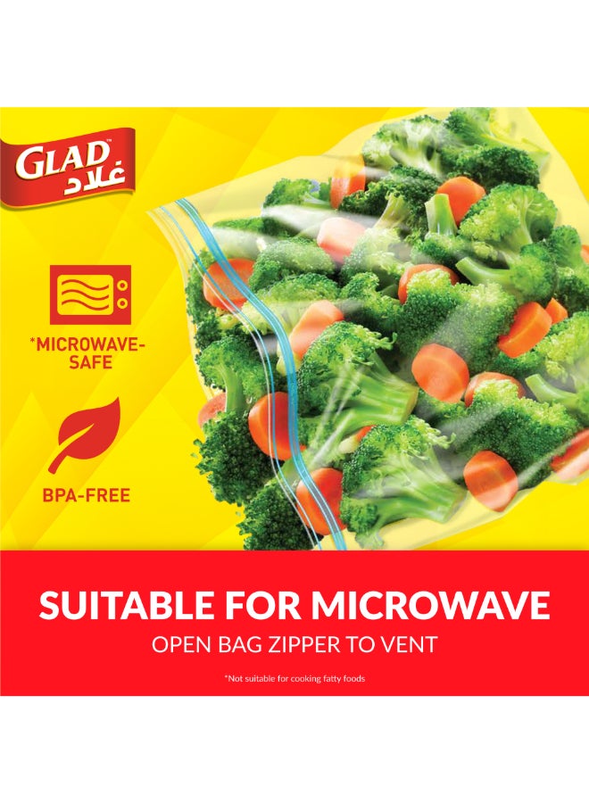 Glad Zipper Food Storage Plastic Bags 50 Count (16.8cmx18cm) - Image 3