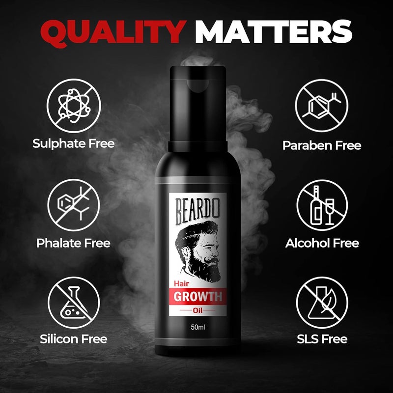 BEARDO Beardo Beard Hair Growth Oil 50ml Derma Roller For Hair Growth 05 mm Dermaroller For Thicker Longer Beard Uneven Patchy Fast Beard Growth For Stronger Fuller Beard Hair - Image 4
