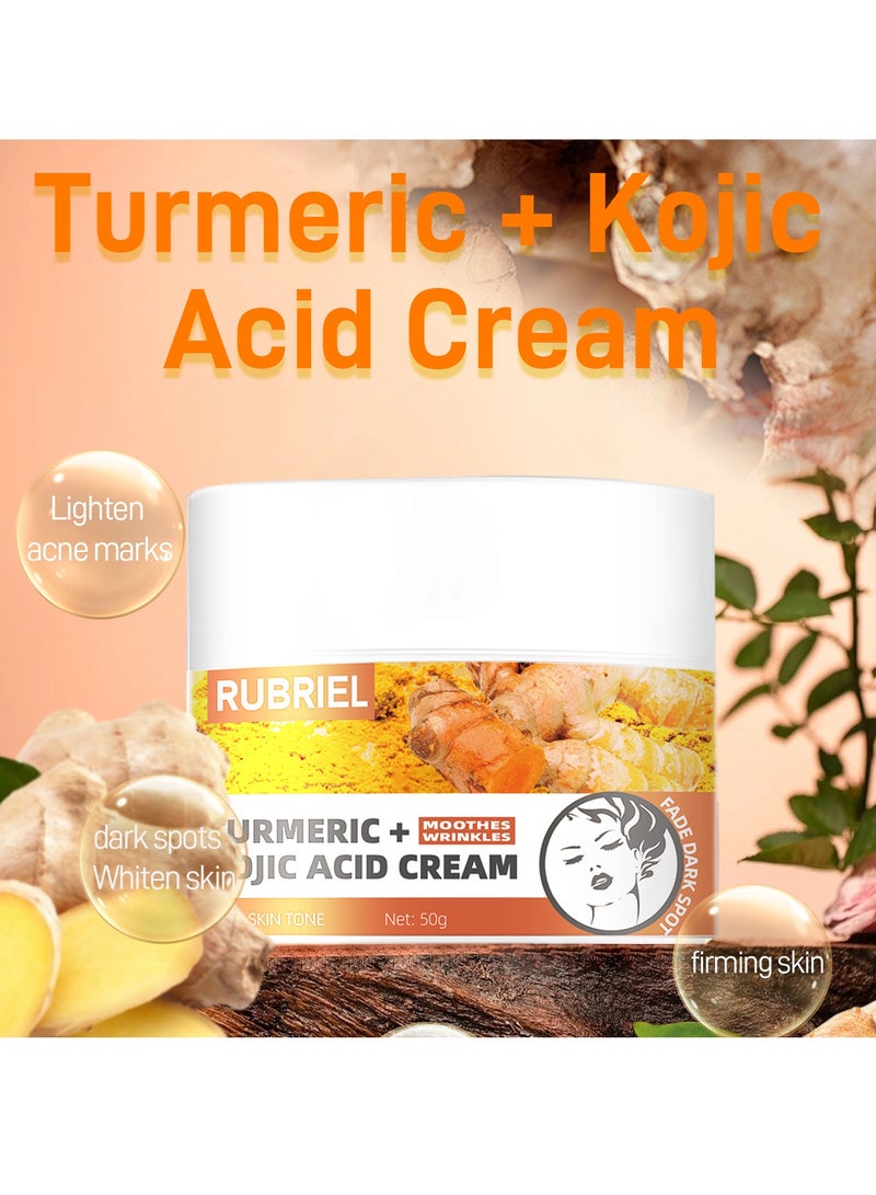 روبيريل كريم الريتينول بحمض الكوجيك بالكركم، يهدئ التجاعيد، مضاد للشيخوخة ويفتح البشرة، يضيء البشرة، يزيل حب الشباب، تبييض، تفتيح البقع 50 جم - Image 1