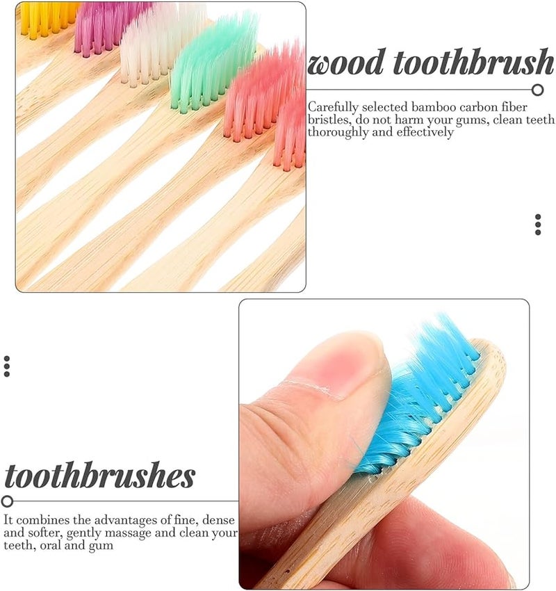 Unomor 10 Pack Charcoal Toothbrush Soft Bristle Ergonomic Travel Kit Lightweight Portable - Image 4