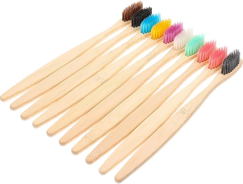 Unomor 10 Pack Charcoal Toothbrush Soft Bristle Ergonomic Travel Kit Lightweight Portable - Image 1