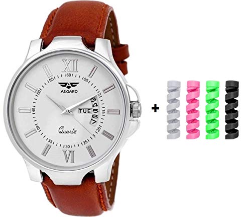 ASGARD Men's Quartz Watch, with Day and Date (Brown) - Image 1