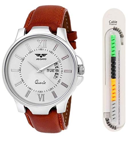 ASGARD Men's Quartz Watch, with Day and Date (Brown) - Image 2