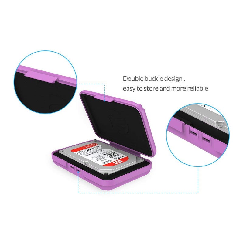 ORICO External Hard Drive Case for 3.5 Inch HDD/SSD 5 Packs Portable Hard Drive Carrying Protective Storage Box Anti-Static and Shockproof (Multicolor)-PHX5C - Image 4