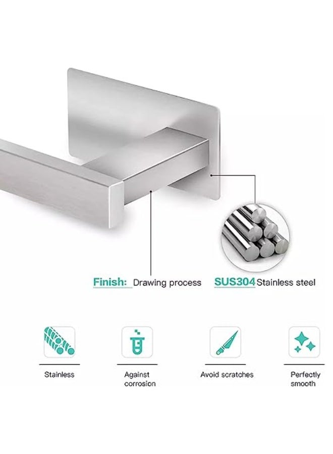 ToolHouse Stainless Steel Paper Towel Holder, Adhesive Toilet Paper Holder, Bathroom Roll Holder, Wall Mounted Kitchen Paper Towel Holder, No Hole Punching Required, Suitable for Bathroom, Kitchen - Image 2