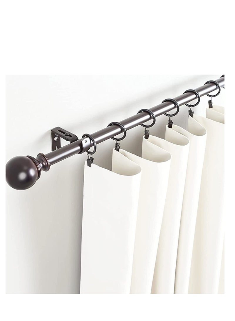 45 Pack Curtain Rings with Clips, Metal Matte Vintage Drapery Clips with Rings, Rustproof Decorative Drapery Curtain Clip Rings Hooks, 1 Inch Interior Diameter, Fits up to 5/8" Rod, Black - Image 4