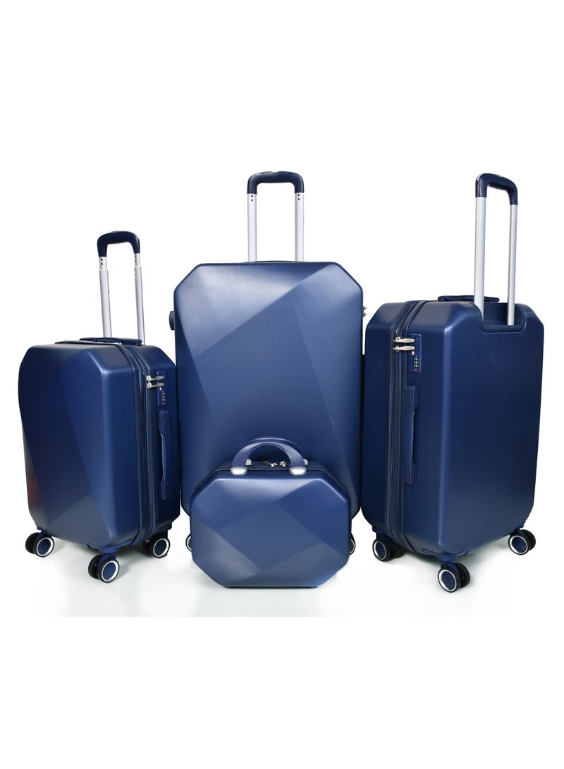 مورانو مجموعة حقائب سفر مورانو بعجلات دوارة مكونة من 4 قطع  لون أزرق غامق - Image 1