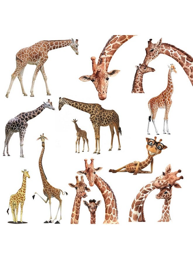 WOYINIS Funny Animal Giraffe Wall Decals Peel and Stick 3D Giraffe Wall Stickers Jungle Animals Kids Bedroom Nursery Playroom Removable DIY Window Furniture Decoration - Image 2