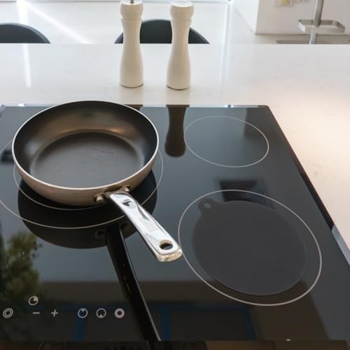 KALLORY 2pcs Induction Cooktop Mat, Cooktop Scratch Protector Silicone Stove Top Cover Round Heat-Insulation Pad - Image 5