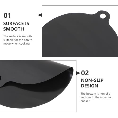 KALLORY 2pcs Induction Cooktop Mat, Cooktop Scratch Protector Silicone Stove Top Cover Round Heat-Insulation Pad - Image 3