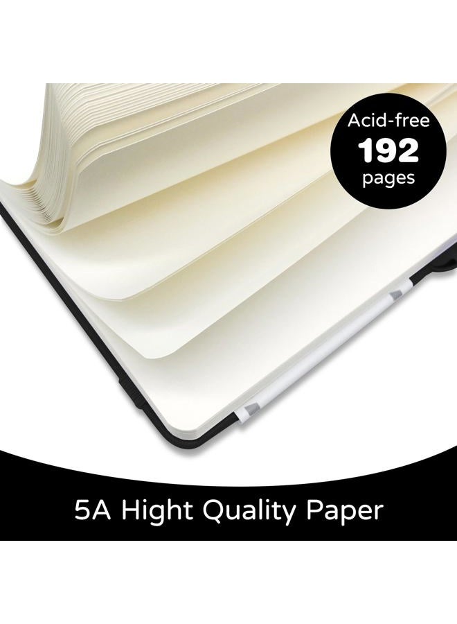 LEAGIM Blank Journal Notebook, A5, 192 Pages 100 GSM Thick Sketch Book for Women Men, Hardcover Leather Unlined Journaling for Work, Notebooks for Writing, 5.8 inches x 8.5 inches (Purple) - Image 2