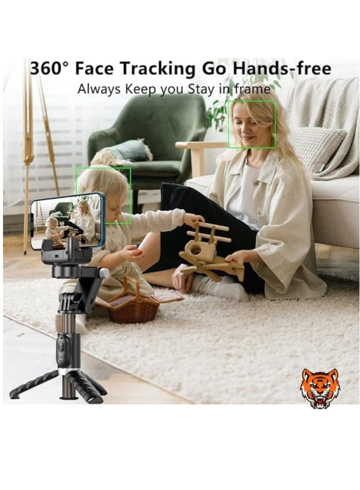 TIGER "4-in-1 Gimbal Stabilizer for Smartphones – Extendable Selfie Stick & Tripod with 3-Axis Face Tracking and 360° Rotation for iPhone/Android" - Image 2