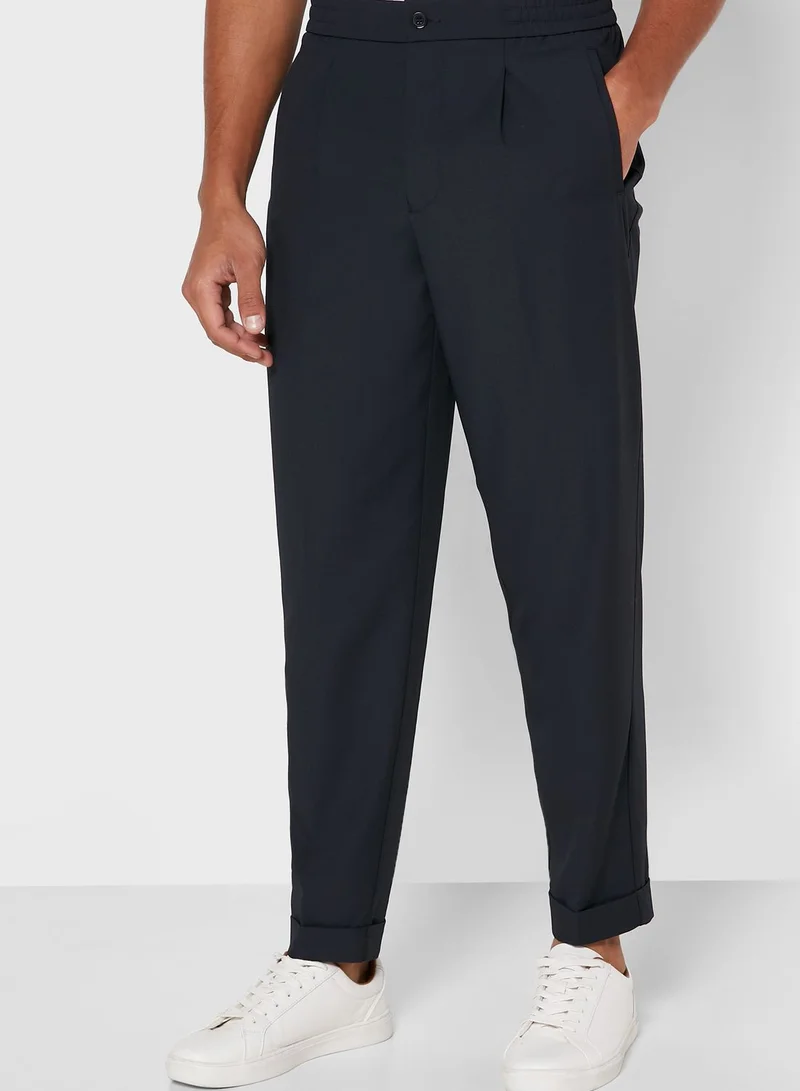 REISS Pleated Relaxed Trousers
