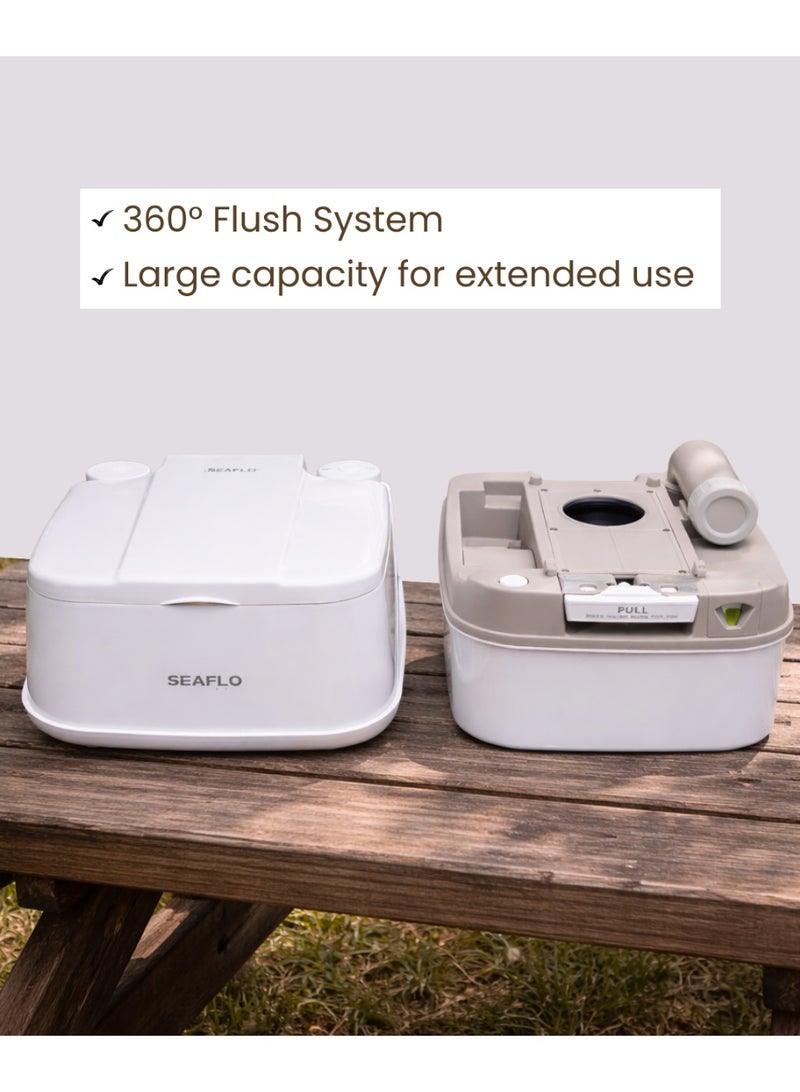 SEAFLO 22L Premium Portable Camping Toilet with 15L Flush Tank – Leakproof Travel RV & Outdoor Toilet - Image 4